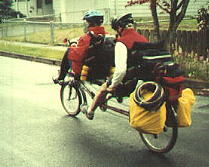 Off in the rain with all our stuff!