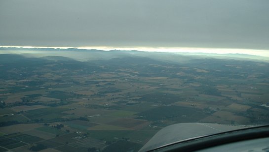 Flying south towards Salem/Eugene